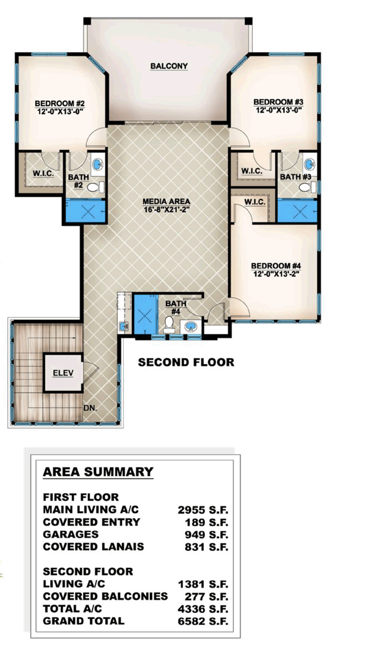 House Plan 52903 Level Two