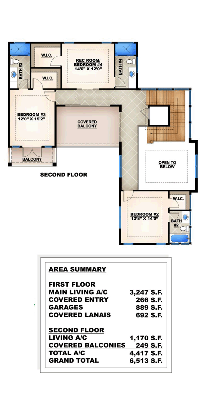 House Plan 52905 Level Two