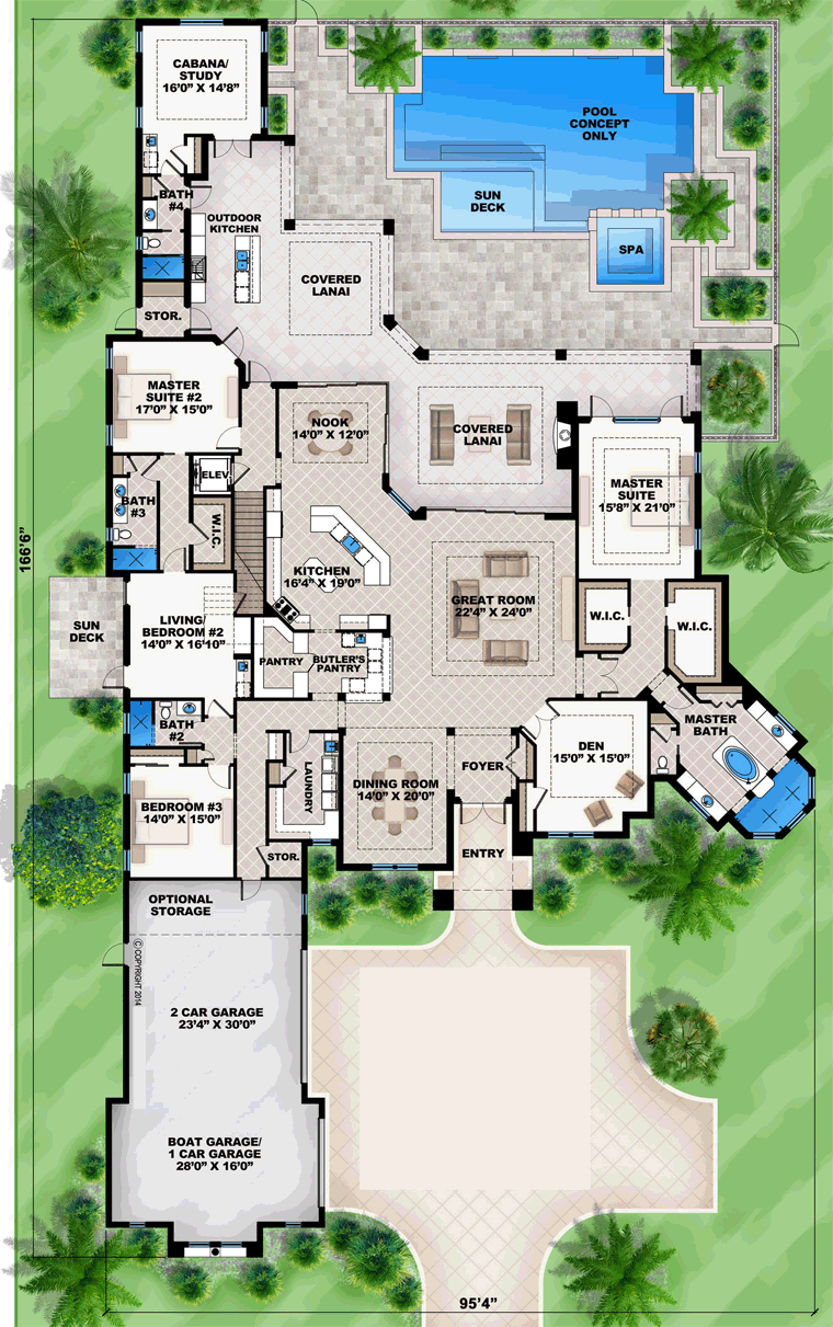 House Plan 52915 Level One