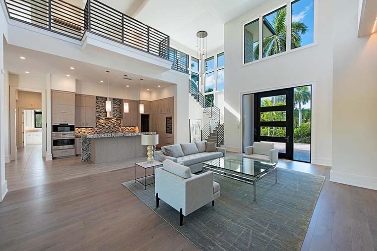 Coastal, Contemporary, Florida, Mediterranean Plan with 4350 Sq. Ft., 4 Bedrooms, 5 Bathrooms, 3 Car Garage Picture 11