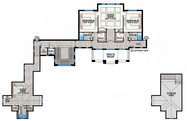 House Plan 52945 Level Two
