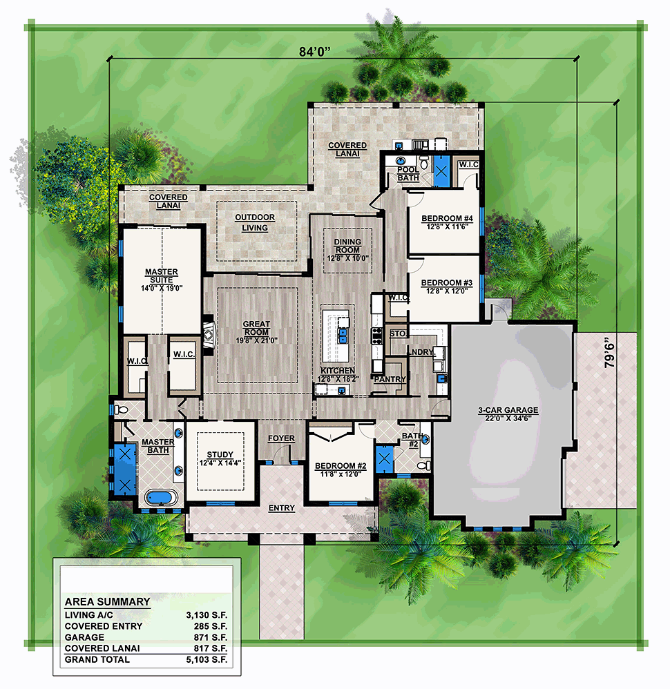 House Plan 52946 Level One