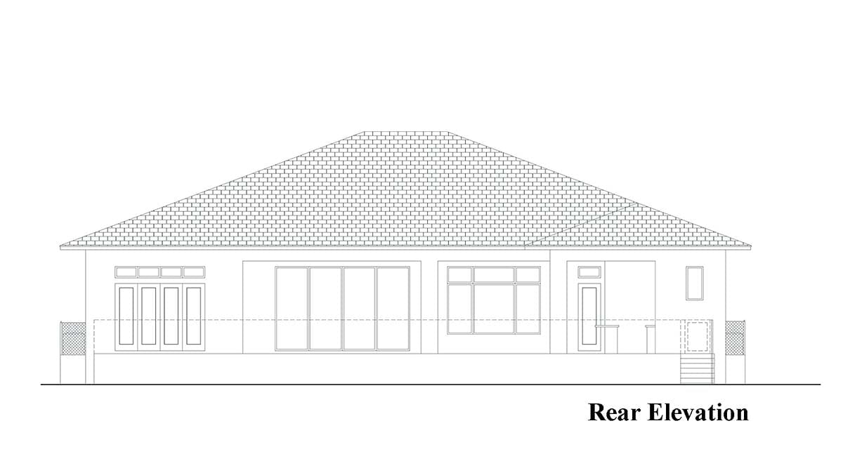 House Plan 52961 Rear Elevation