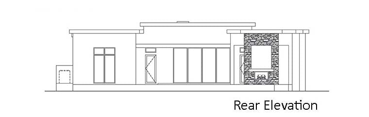 House Plan 52966 Rear Elevation