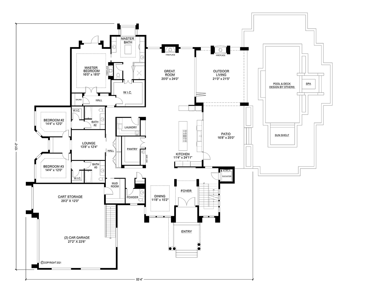 House Plan 52977 Level One