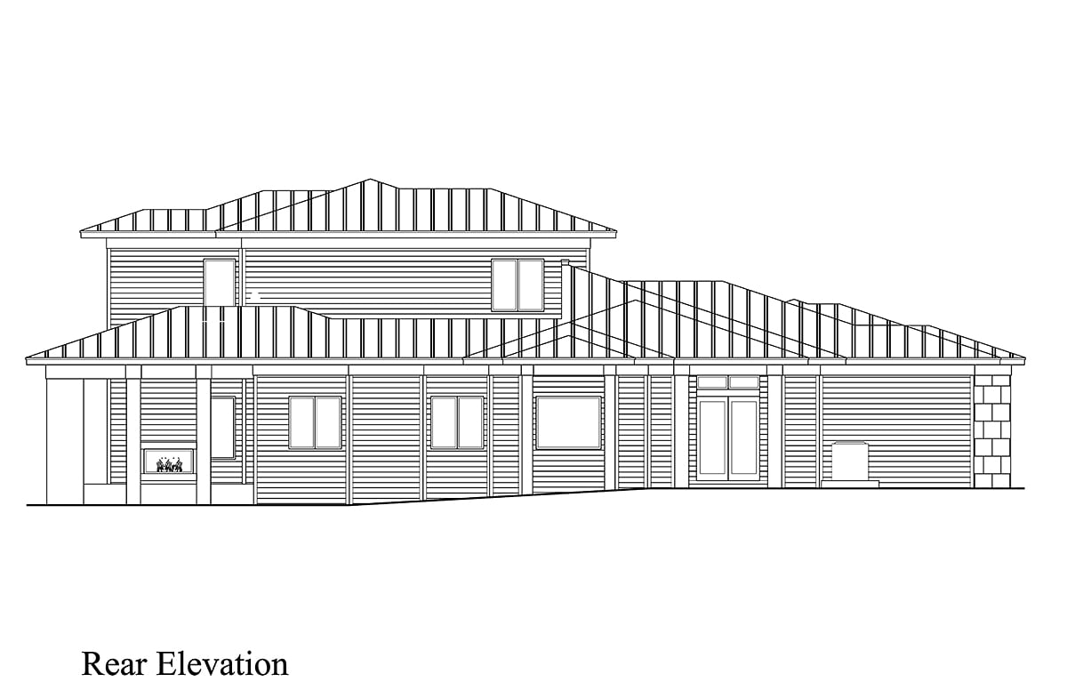 House Plan 52977 Rear Elevation