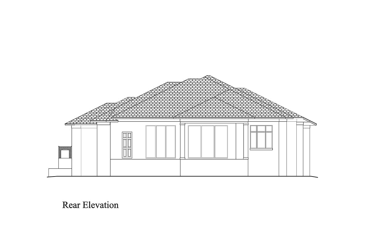 House Plan 52979 Rear Elevation