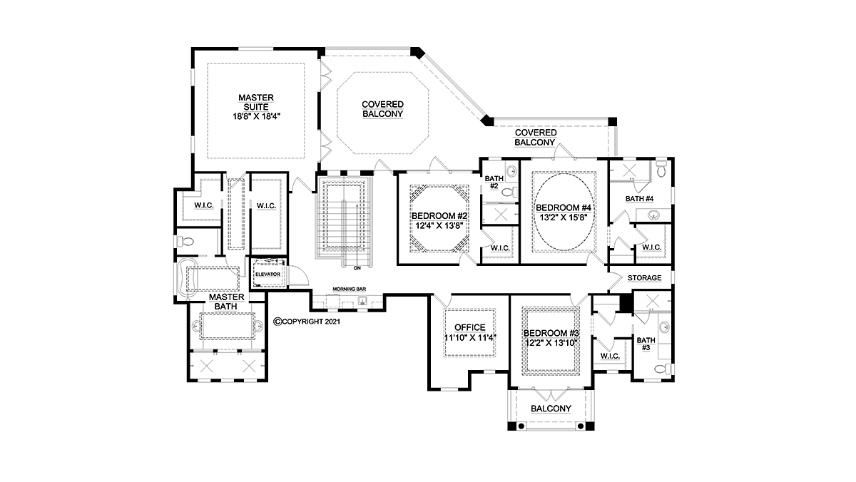House Plan 52980 Level Two