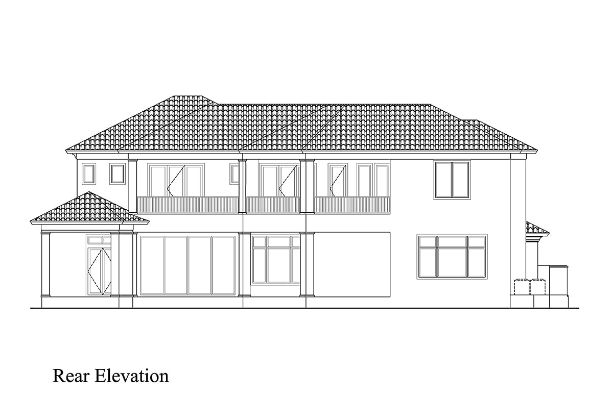 House Plan 52980 Rear Elevation