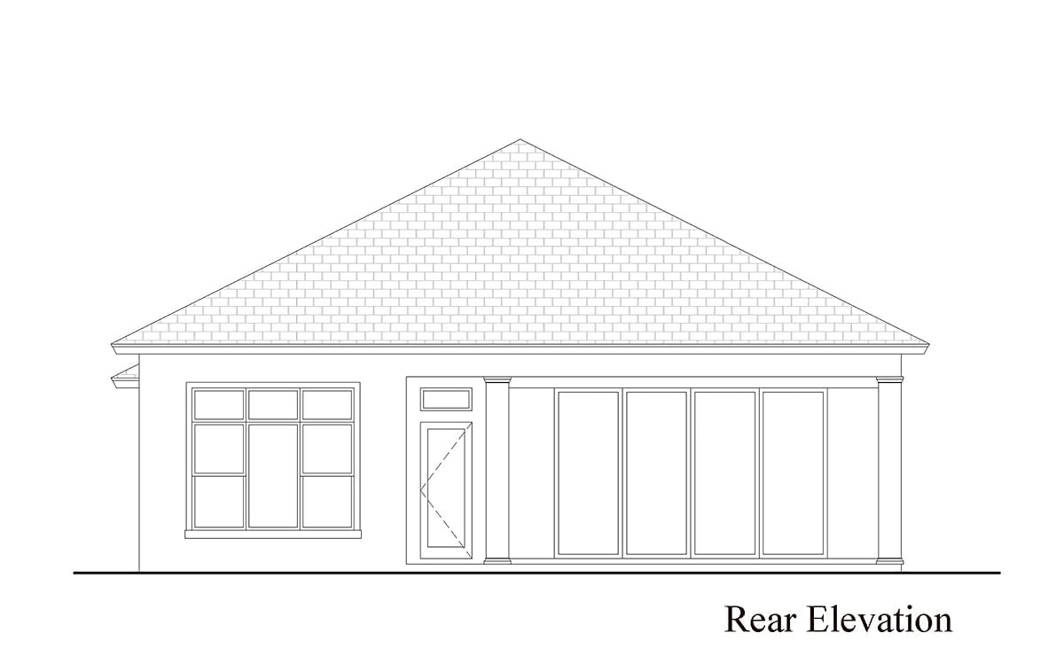 House Plan 52983 Rear Elevation
