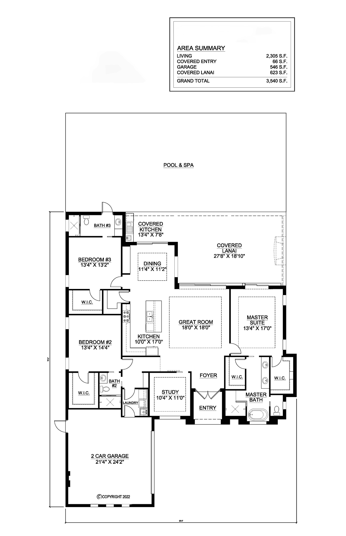 House Plan 52984 Level One