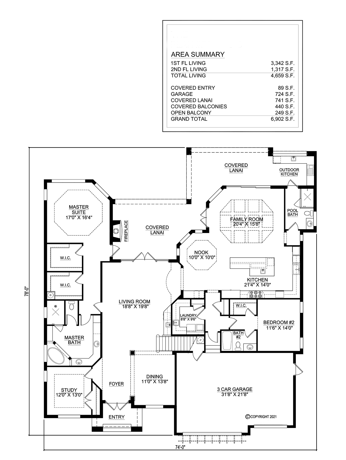 House Plan 52985 Level One