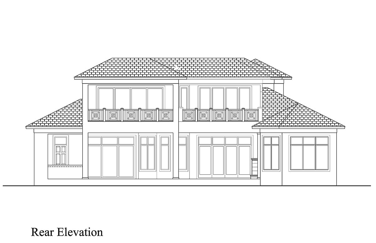 House Plan 52985 Rear Elevation