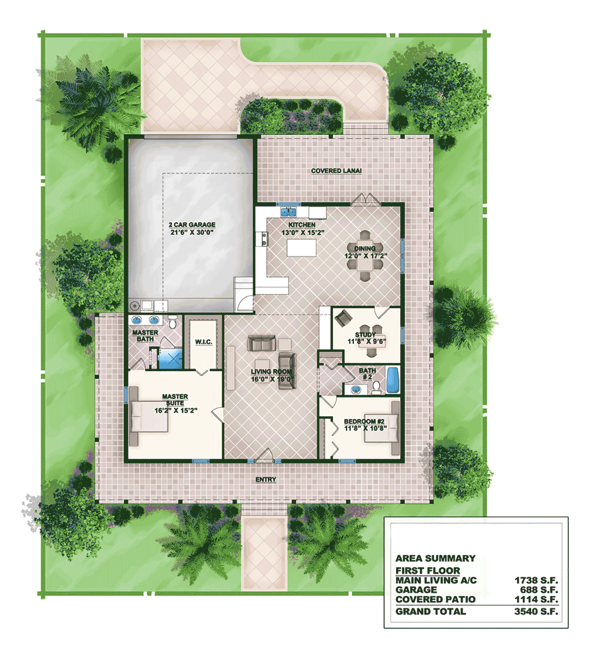 House Plan 52986 Level One
