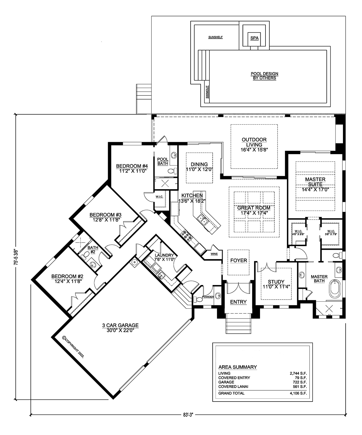 House Plan 52989 Level One