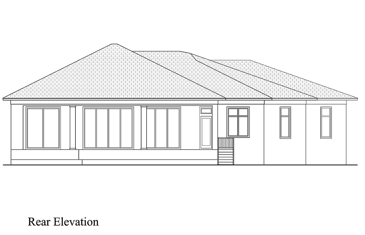 House Plan 52989 Rear Elevation