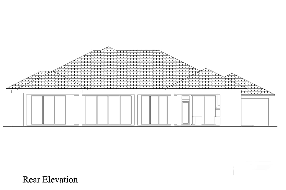 House Plan 52993 Rear Elevation