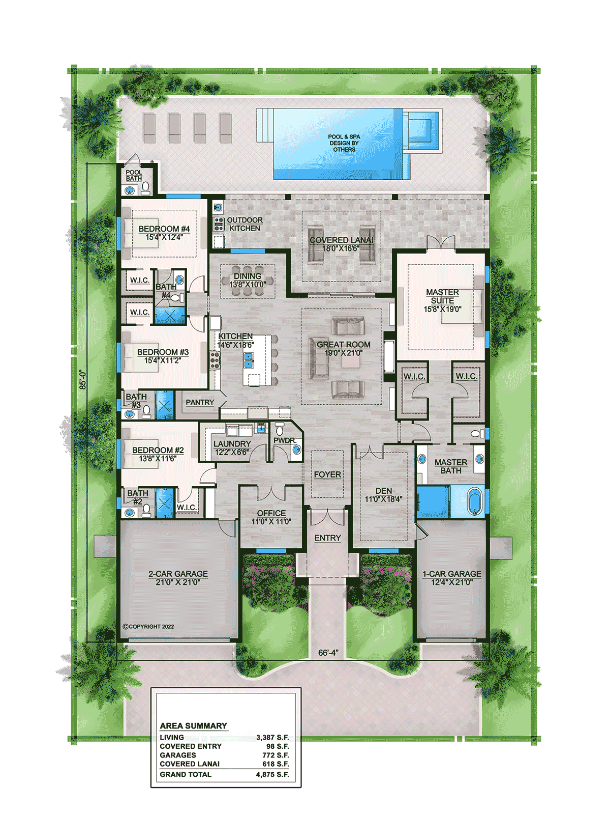 House Plan 52998 Level One