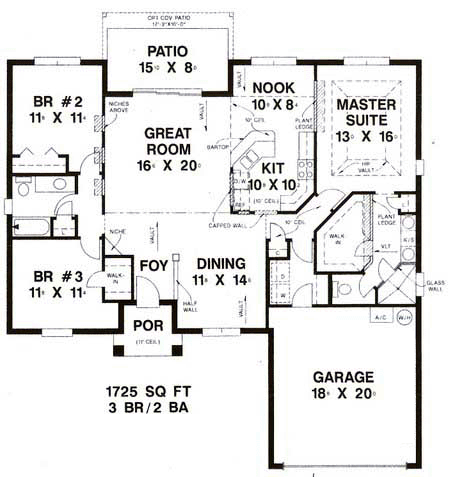 House Plan 53222 Level One