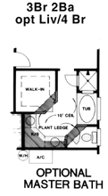 House Plan 53245 Alternate Level One