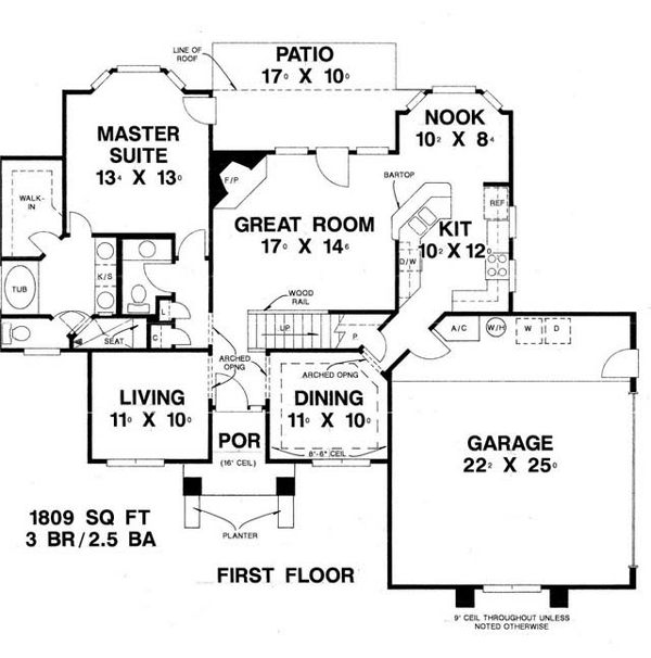 House Plan 53246 Level One
