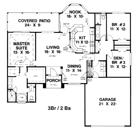 House Plan 53248 Level One