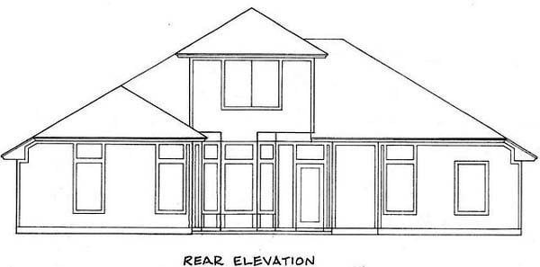 House Plan 53282 Rear Elevation