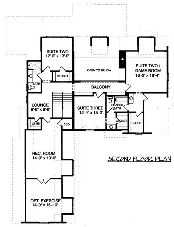 Plan 53802 | European Style with 4 Bed, 4 Bath, 3 Car Garage