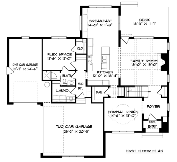 Plan 53854 | Tudor Style with 5 Bed, 4 Bath, 3 Car Garage