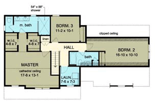 House Plan 54022 Level Two
