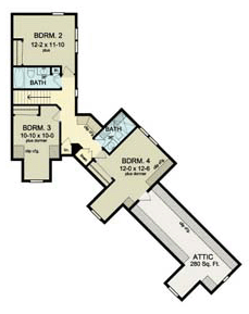House Plan 54094 Level Two