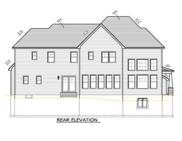 House Plan 54104 Rear Elevation