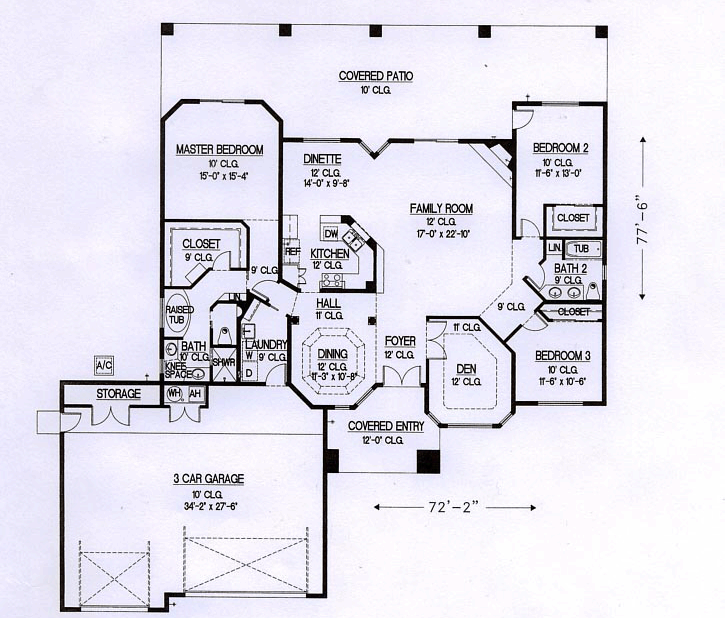 House Plan 54682 Level One