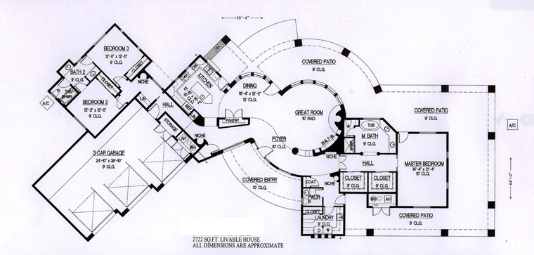 House Plan 54688 Level One