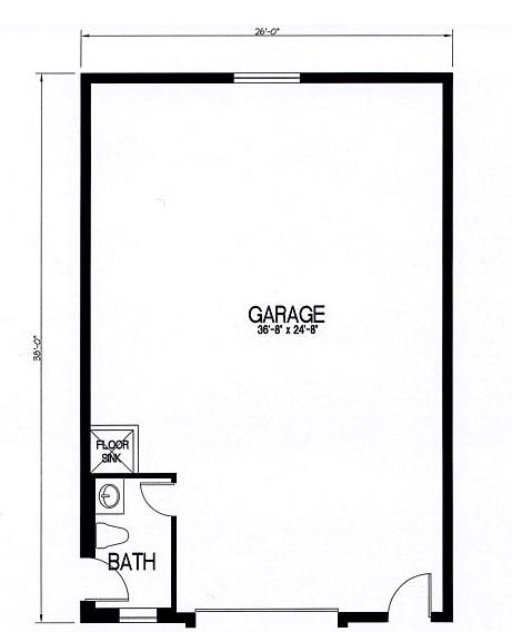 Garage Plan 54799 - 2 Car Garage Level One