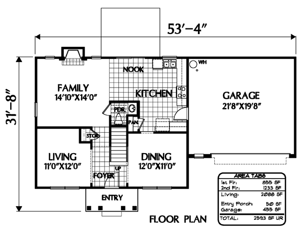 House Plan 54865 Level One