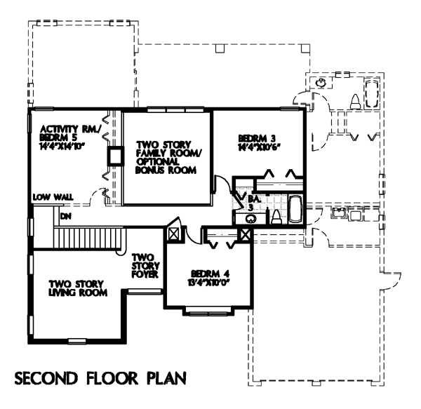 House Plan 54906 Level Two