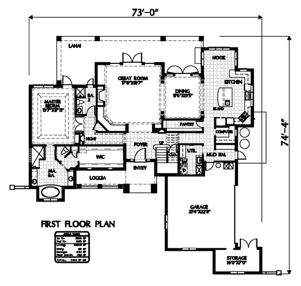 House Plan 54909 Level One