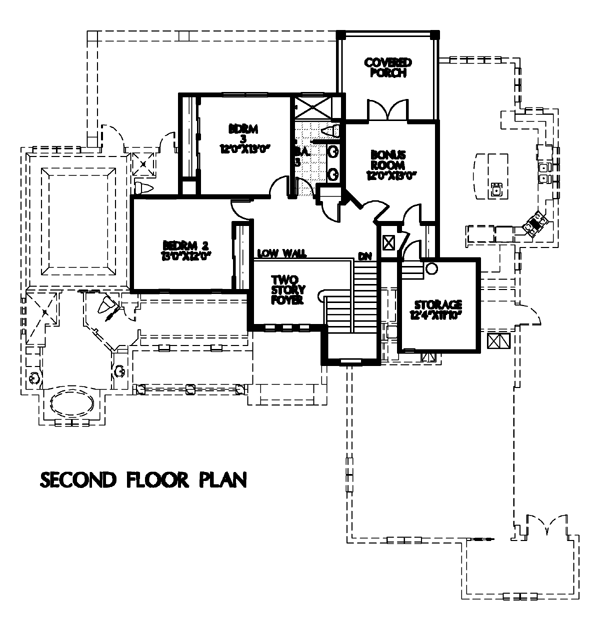 House Plan 54909 Level Two