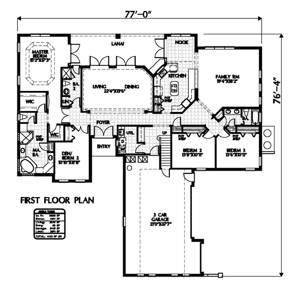 House Plan 54910 Level One