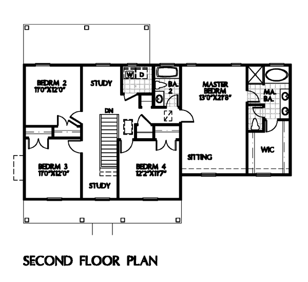 House Plan 54911 Level Two