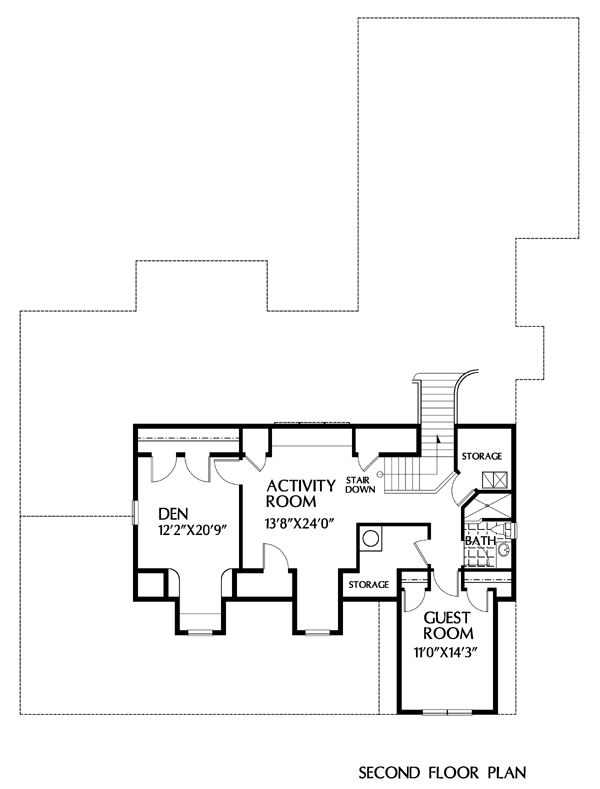 House Plan 54912 Level Two