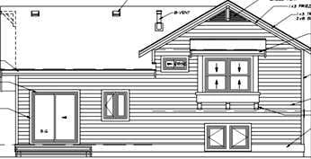 House Plan 55015 Rear Elevation