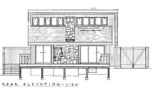 House Plan 55126 Rear Elevation