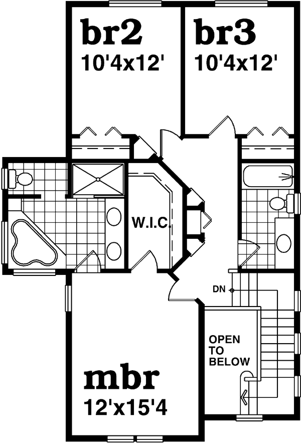 House Plan 55488 Level Two
