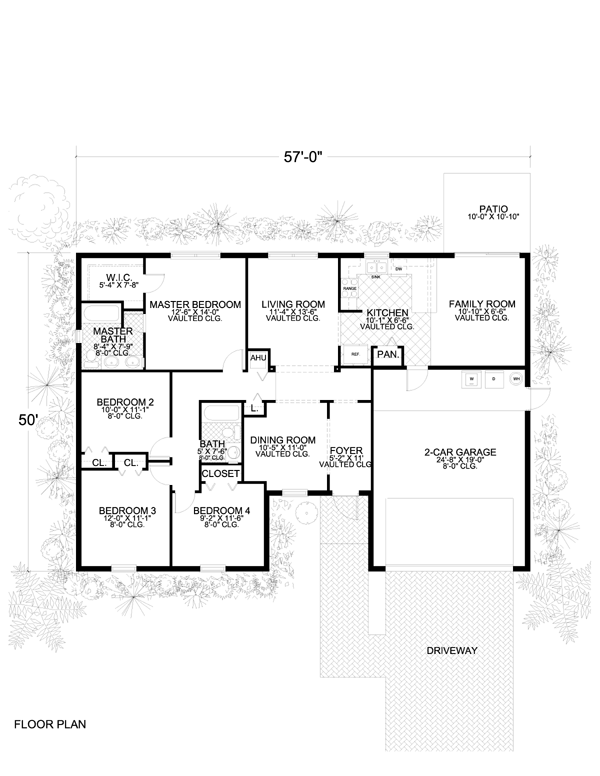 House Plan 55712 Level One