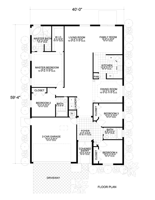 House Plan 55721 Level One