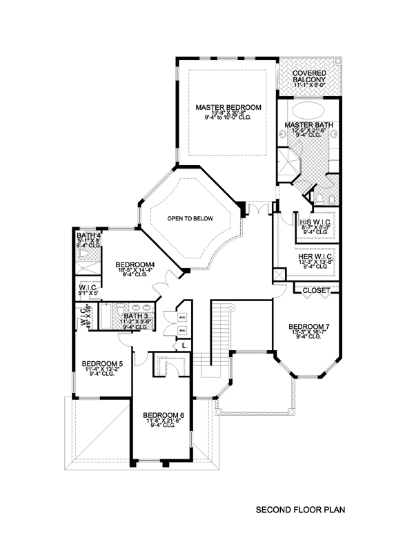 House Plan 55898 Level Two