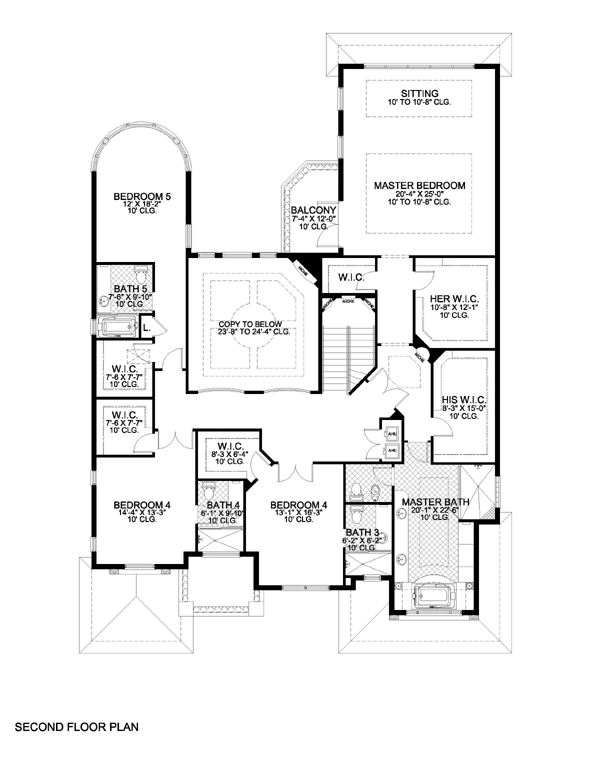 House Plan 55905 Level Two