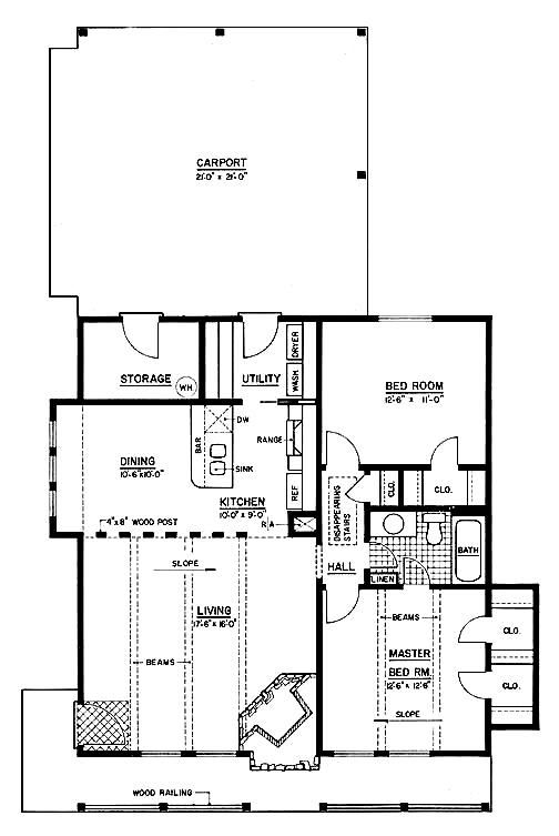 House Plan 56000 Level One